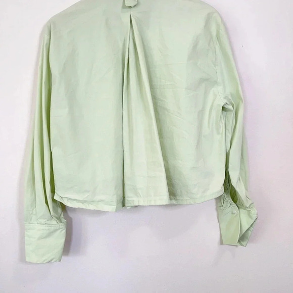 ZARA | POPLIN GREEN SHIRT JACKET - Picture 10 of 12